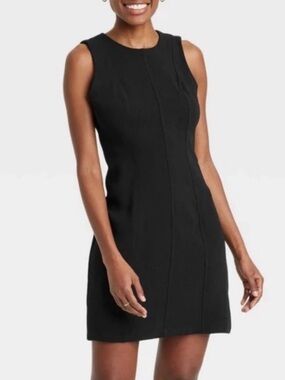 a new day - Black Sleeveless Mini Sheath Dress (Size 8) NWT